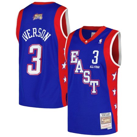 Men's Eastern Conference #3 Allen Iverson Royal Hardwood Classics 2004 NBA All-Star Game Swingman Throwback Jersey